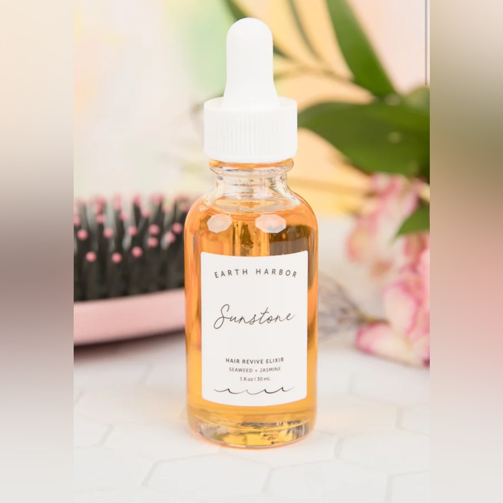Earth Harbor Sunstone Hair Elixir seaweed and jasmine